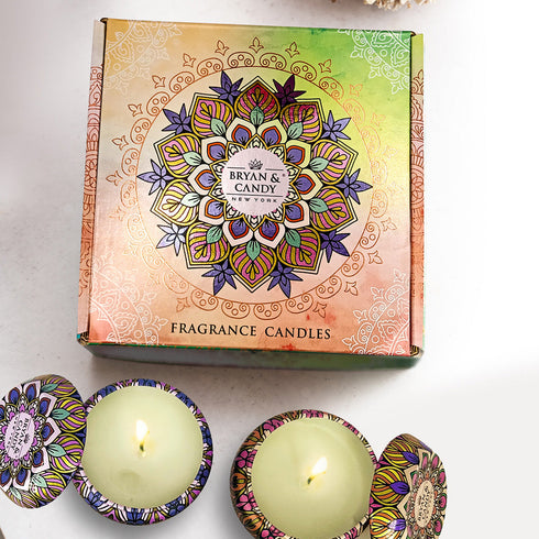 Bryan & Candy Candle for Home Decor Exercise Aromatheraphy Pack of 4 Candles 4 60gm