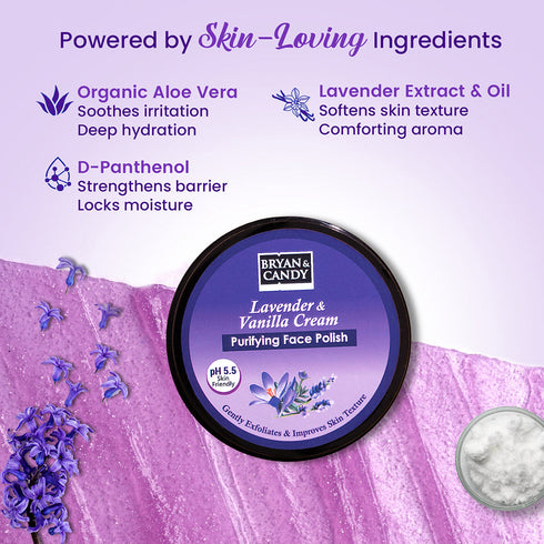 Bryan & Candy Lavender & Vanilla Cream Purifying Face Polish