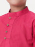 Ramraj Cotton Boys Breeze Cotton Full Sleeves Dark Pink Kurta with Dhoti Combo