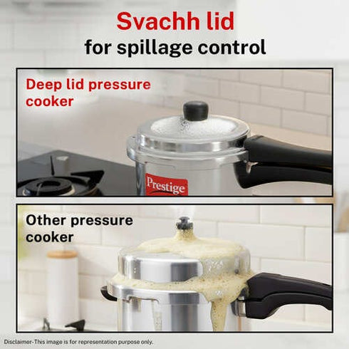 Prestige 5 Litre Aluminium Popular Svachh Outer Lid Pressure Cooker 5 L