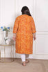 Miravan WOMENS Plus Size Yellow Bandhani Printed Straight Kurta