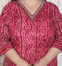 Miravan WOMENS Plus Size Bandhej Printed Rayon Kurta Magenta