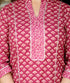 Miravan Womens Pink Floral Printed Cotton Kurta With Palazzo
