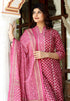 Miravan Womens Pink Straight Floral Printed Kurta and Palazzo With Dupatta Set