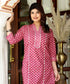 Miravan Womens Pink Floral Printed Cotton Kurta With Palazzo