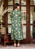 Miravan Womens Green Pure Cotton Printed Anarkali Kurta With Gold Print Dupatta
