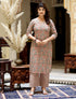 Miravan Womens Brown Pure Cotton Printed Straight Kurta And Palazzo
