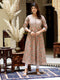 Miravan Womens Beige Cotton Floral Printed Anarkali Kurta