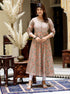 Miravan Womens Beige Cotton Floral Printed Anarkali Kurta