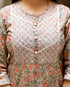 Miravan Womens Beige Cotton Floral Printed Anarkali Kurta