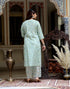 Miravan Womens Green Floral Jaipuri Cotton Kurta Palazzo With Tassel Set