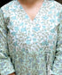 Miravan Womens Green Floral Printed Angrakha Pure Cotton Kurta With Palazzo and Dupatta Set