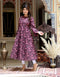 Miravan Womens Maroon Floral Bell Sleeves Anarkali Kurta