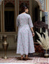 Miravan Womens Blue Floral Printed Anarkali Kurta
