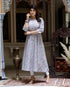 Miravan Womens Blue Floral Printed Anarkali Kurta