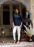 Miravan Womens Blue Printed Indigo Top