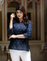 Miravan Womens Blue Printed Indigo Top