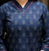 Miravan Womens Blue Printed Indigo Top