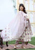 Miravan Womens Pink Floral Print Anarkali Kurta With Palazzo and Dupatta Set