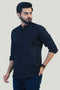 Veshbhoshaa Bluebird Men'S Black Casual Short Kurta