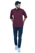 Veshbhoshaa Bluebird Men'S Maroon Festive Short Kurta