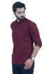 Veshbhoshaa Bluebird Men'S Maroon Festive Short Kurta