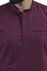 Veshbhoshaa Bluebird Men'S Maroon Festive Short Kurta