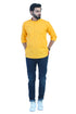 Veshbhoshaa Bluesaanchi Men'S Yellow Casual Short Kurta