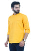 Veshbhoshaa Bluesaanchi Men'S Yellow Casual Short Kurta