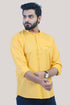 Veshbhoshaa Bluebird Men'S Yellow Festive Short Kurta