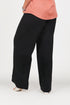 Veshbhoshaa Bluebird Women'S Black Solid Casual Bell Bottom Trousers