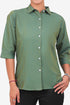 Veshbhoshaa Bluebird Women'S Olive Green Formal Shirt