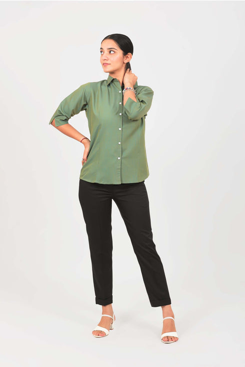 Veshbhoshaa Bluebird Women'S Black Solid Casual Trousers