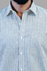 Veshbhoshaa Bluebird Men'S Striped Brown And White Formal Shirt