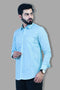 Veshbhoshaa Bluebird Men'S Striped Green And White Formal Shirt