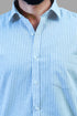 Veshbhoshaa Bluebird Men'S Blue Striped Formal Shirt