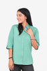 Veshbhoshaa Bluebird Women'S Light Green Formal Shirt