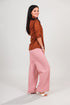 Veshbhoshaa Bluebird Women'S Pink Casual Bell Bottom Trousers