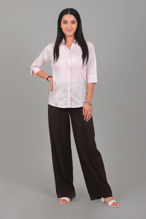 Veshbhoshaa Bluebird Women'S Chocolate Casual Bell Bottom Trousers