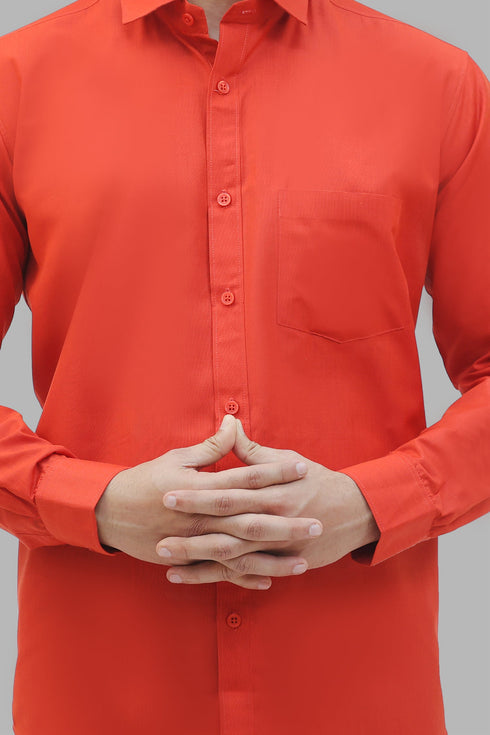 Veshbhoshaa Bluebird Men'S Rust Formal Shirt