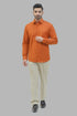 Veshbhoshaa Bluebird Men'S Orange Formal Shirt