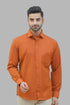 Veshbhoshaa Bluebird Men'S Orange Formal Shirt