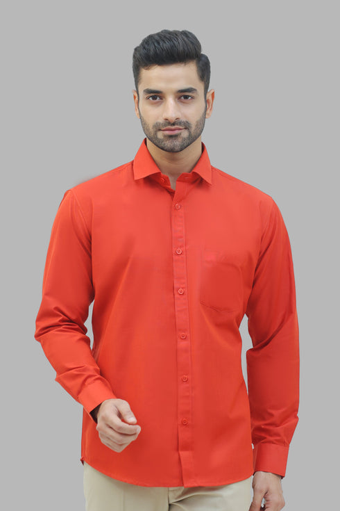 Veshbhoshaa Bluebird Men'S Rust Formal Shirt