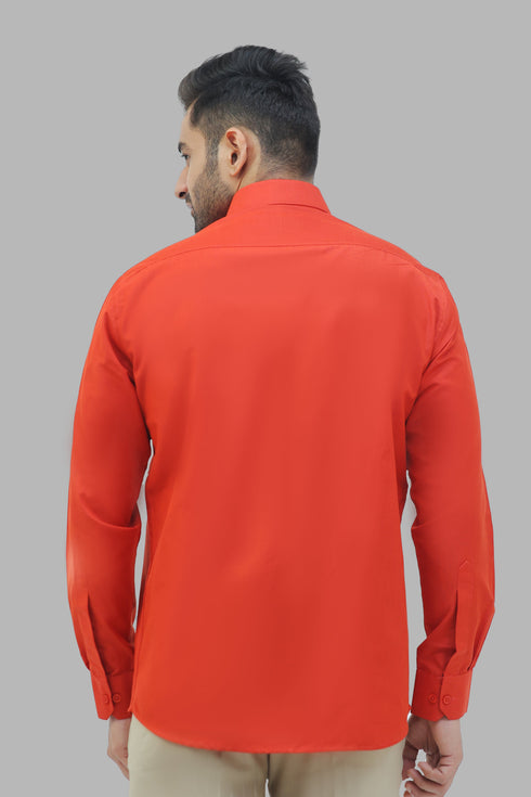 Veshbhoshaa Bluebird Men'S Rust Formal Shirt