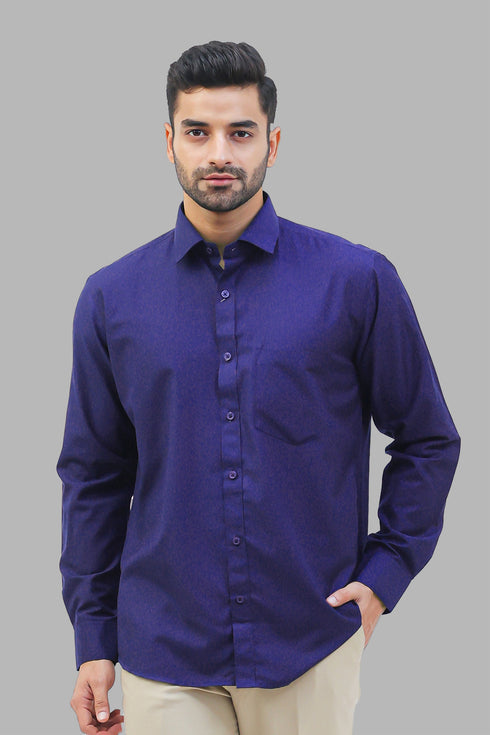 Veshbhoshaa Bluebird Men'S Navy Blue Formal Shirt
