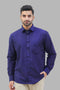 Veshbhoshaa Bluebird Men'S Navy Blue Formal Shirt