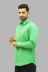 Veshbhoshaa Bluebird Men'S Green Formal Shirt