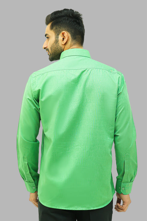Veshbhoshaa Bluebird Men'S Green Formal Shirt
