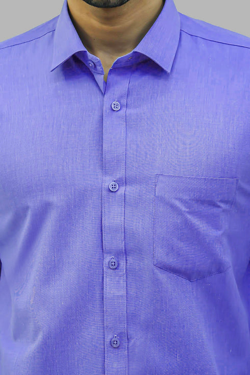 Veshbhoshaa Bluebird Men'S Sky Blue Formal Shirt