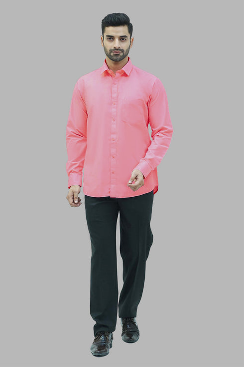 Veshbhoshaa Bluebird Men'S Peach Formal Shirt